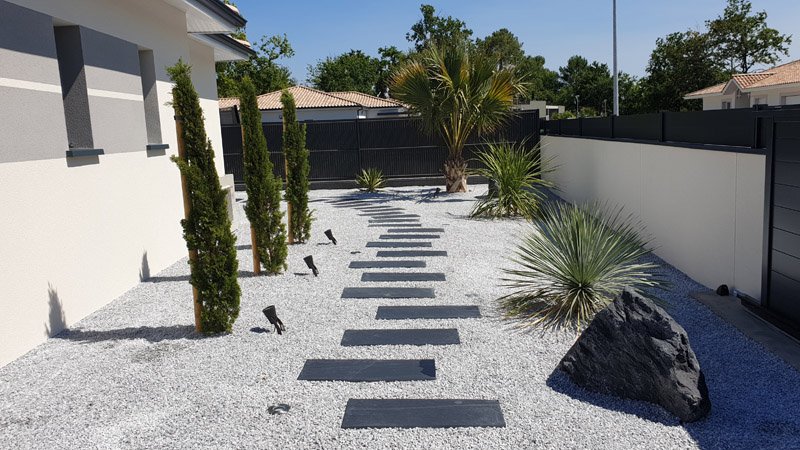 Création allée jardin mineral