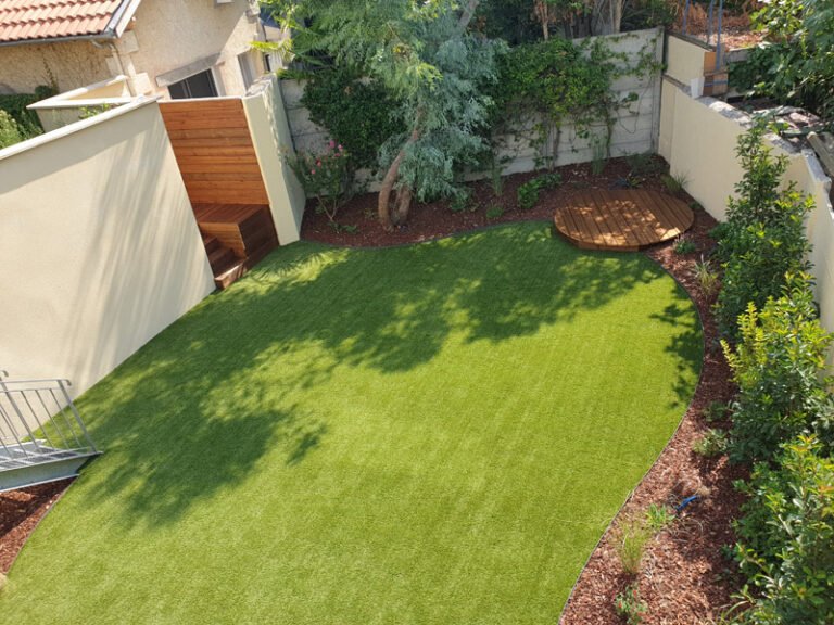 jardin pelouse synthétique après chantier